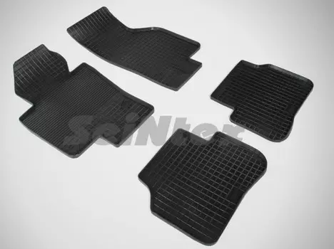 Коврики салона резиновые с рисунком "Сетка", черные Seintex 388 Volkswagen Passat (B6)/(B7)/CC 2005 - 2017