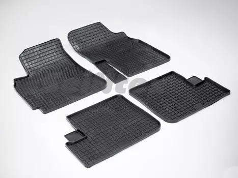 Коврики салона резиновые с рисунком "Сетка", черные Seintex 408 Chery Tiggo (T11) 2005 - 2012