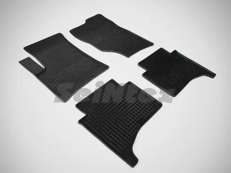 Коврики салона резиновые с рисунком "Сетка", черные Seintex 463 Volkswagen Touareg 2003 - 2009