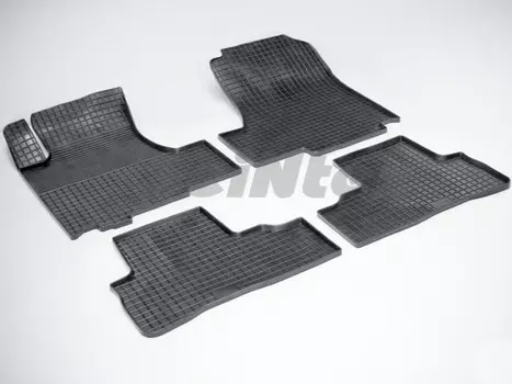 Коврики салона резиновые с рисунком "Сетка", черные Seintex 531 Honda CRV 2007 - 2011