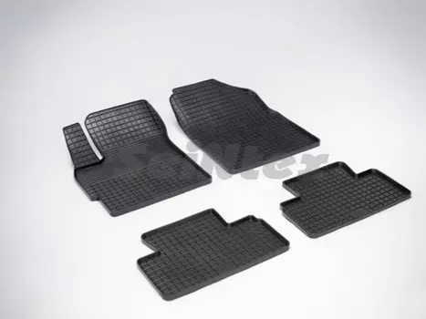 Коврики салона резиновые с рисунком "Сетка", черные Seintex 692 Mazda CX-7 2007 - 2012