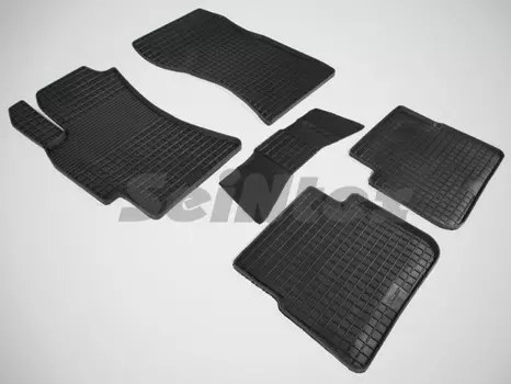 Коврики салона резиновые с рисунком "Сетка", черные Seintex 752 Subaru Forester 2008 - 2012