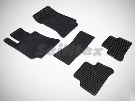 Коврики салона резиновые с рисунком "Сетка", черные Seintex 81914 Mercedes E-Class W212 2009 - 2013