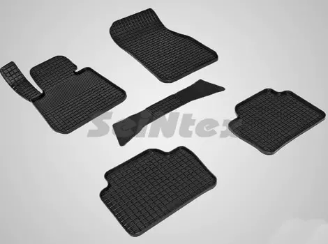 Коврики салона резиновые с рисунком "Сетка", черные Seintex 84151 BMW 3 (F-30) 2010 - 2015