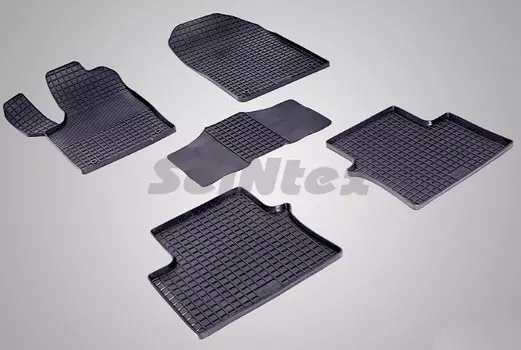 Коврики салона резиновые с рисунком "Сетка", черные Seintex 84993 Jeep Grand Cherokee 2011 - 2017