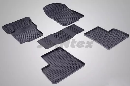 Коврики салона резиновые с рисунком "Сетка", черные Seintex 85204 Mercedes M-Class W166 2013 - 2012