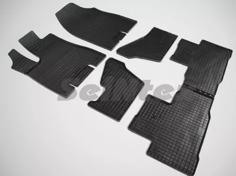 Коврики салона резиновые с рисунком "Сетка", черные Seintex 85697 Acura MDX 2014 - 2016