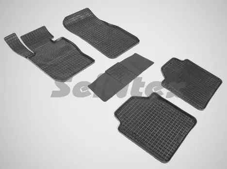 Коврики салона резиновые с рисунком "Сетка", черные Seintex 85808 BMW 3 (F-34 GT) 2010 - 2015
