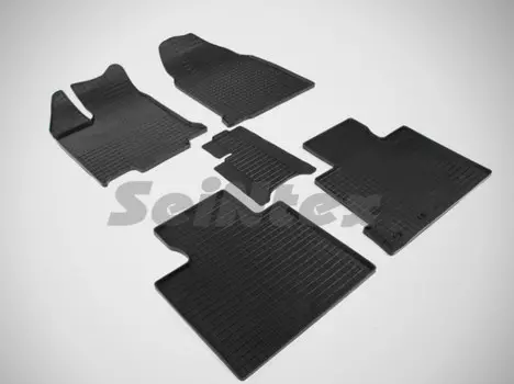 Коврики салона резиновые с рисунком "Сетка", черные Seintex 85913 Ford Edge 2014-