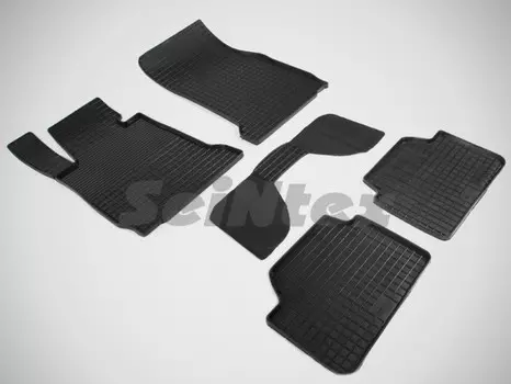 Коврики салона резиновые с рисунком "Сетка", черные Seintex 85972 BMW 1 2011 - 2015