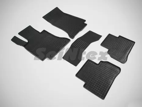 Коврики салона резиновые с рисунком "Сетка", черные Seintex 86090 Mercedes C-Class W205 2014-