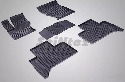 Коврики салона резиновые с рисунком "Сетка", черные Seintex 86197 Land Rover Range Rover 2013-