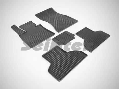 Коврики салона резиновые с рисунком "Сетка", черные Seintex 86234 BMW X5 2013 - 2018