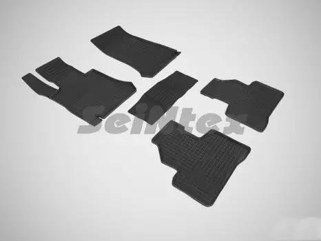 Коврики салона резиновые с рисунком "Сетка", черные Seintex 86945 Mercedes GLC-Class X253 2015-