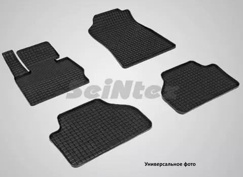 Коврики салона резиновые с рисунком "Сетка", черные Seintex 87034 BMW X4 (F-26 Xdrive) 2014 - 2018