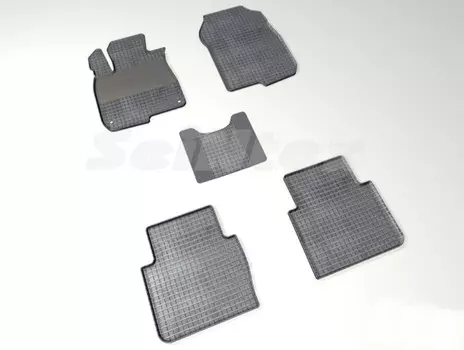 Коврики салона резиновые с рисунком "Сетка", черные Seintex 88469 Honda CRV 2017-