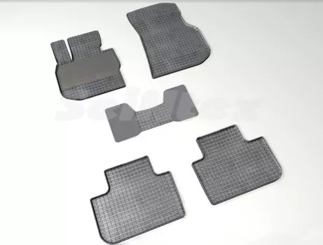 Коврики салона резиновые с рисунком "Сетка", черные Seintex 88706 BMW X3 (G01) 2018-