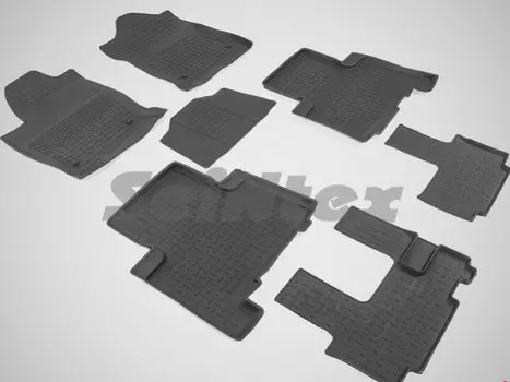 Коврики салона резиновые с высоким бортиком (3 ряда) Seintex 86582 Haval H9 2015-