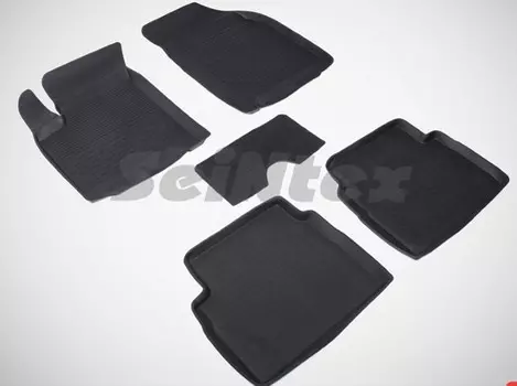 Коврики салона резиновые с высоким бортиком Seintex 1473 Chevrolet Aveo 2006 - 2011