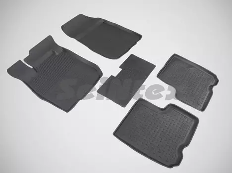 Коврики салона резиновые с высоким бортиком Seintex 83253 Lada Largus 2012-
