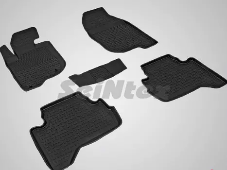 Коврики салона резиновые с высоким бортиком Seintex 83325 Mitsubishi L200 2006 - 2015