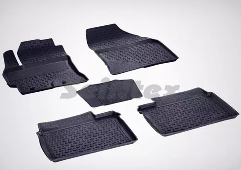 Коврики салона резиновые с высоким бортиком Seintex 84851 Toyota Corolla 2013 - 2018