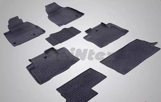 Коврики салона резиновые с высоким бортиком Seintex 85084 Honda Pilot 2008 - 2015