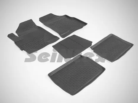 Коврики салона резиновые с высоким бортиком Seintex 86349 Chery Tiggo 5 2014 - 2016
