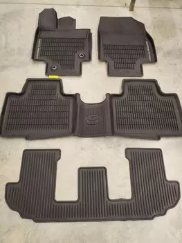Коврики салона (резиновые) Toyota PT908-48200-20 для Toyota Highlander 2020 -