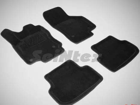 Коврики салона текстильные 3D, бежевые Seintex 89167 Skoda Octavia II 2013-