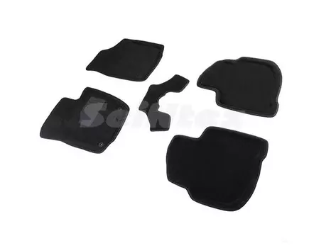 Коврики салона текстильные 3D, черные (7мест) Seintex 89818 Skoda Kodiaq 2016-