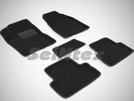 Коврики салона текстильные 3D, черные Seintex 71691 Nissan X-Trail 2007 - 2013