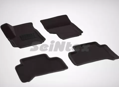 Коврики салона текстильные 3D, черные Seintex 83736 Volkswagen Amarok 2010-