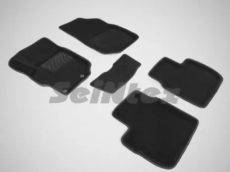 Коврики салона текстильные 3D, черные Seintex 84974 Peugeot 301 2012 - 2015
