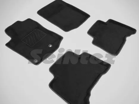 Коврики салона текстильные 3D, черные Seintex 87450 Toyota Land Cruiser J150 2009 - 2012