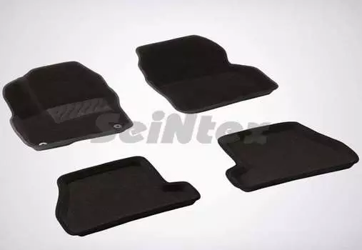 Коврики салона текстильные 3D, чёрные Seintex 83437 Ford Focus 2011-