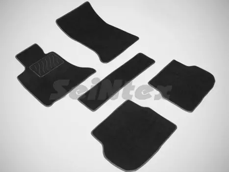 Коврики салона текстильные на резиновой основе LUX, черные (2WD) Seintex 85217 BMW 5 (F-10) 2010 - 2012