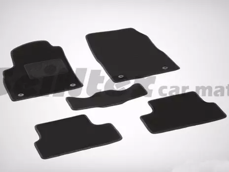 Коврики салона текстильные на резиновой основе LUX, черные Seintex 82261 Chevrolet Cruze 2009 - 2015