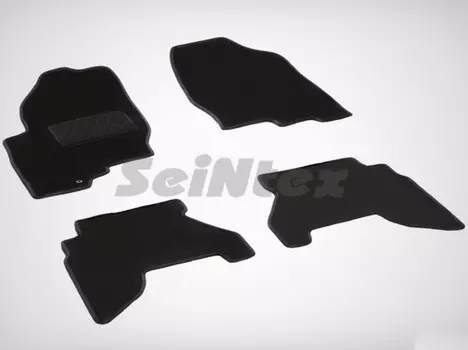 Коврики салона текстильные на резиновой основе LUX, черные Seintex 82765 Nissan Pathfinder 2005 - 2014