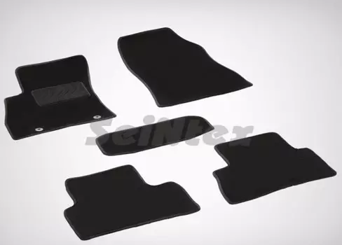 Коврики салона текстильные на резиновой основе LUX, черные Seintex 82812 Nissan Juke 2010 - 2014