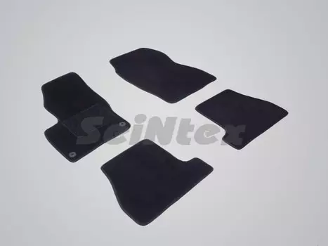 Коврики салона текстильные на резиновой основе LUX, черные Seintex 83141 Ford Focus III 2011 - 2014