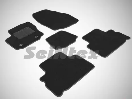Коврики салона текстильные на резиновой основе LUX, черные Seintex 83147 Ford S-Max 2006 - 2015