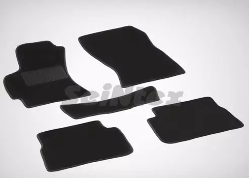 Коврики салона текстильные на резиновой основе LUX, черные Seintex 83184 Subaru Forester 2008 - 2012
