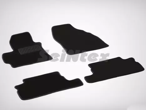 Коврики салона текстильные на резиновой основе LUX, черные Seintex 83194 Toyota Auris 2007 - 2012