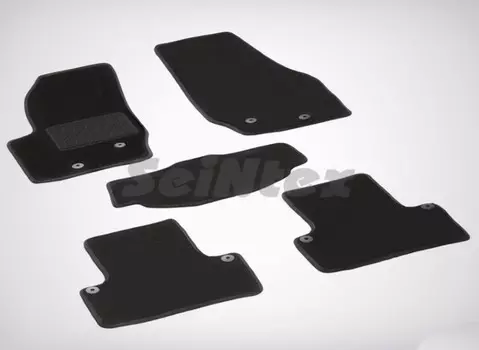 Коврики салона текстильные на резиновой основе LUX, черные Seintex 83394 Volvo XC90 2002 - 2014