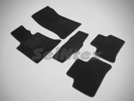 Коврики салона текстильные на резиновой основе LUX, черные Seintex 85235 Mercedes GLK-Class X204 2008 - 2011