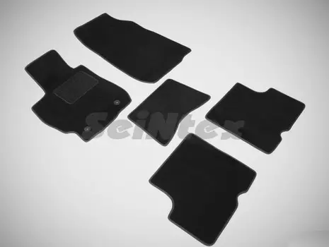 Коврики салона текстильные на резиновой основе LUX, черные Seintex 85473 Nissan Almera 2012-