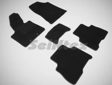 Коврики салона текстильные на резиновой основе LUX, черные Seintex 85485 KIA Sorento IV 2013-