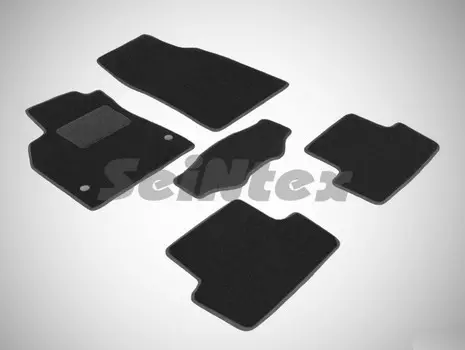 Коврики салона текстильные на резиновой основе LUX, черные Seintex 85498 Renault Megane III 2010 - 2015