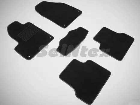 Коврики салона текстильные на резиновой основе LUX, черные Seintex 85556 Jeep Cherokee 2014-